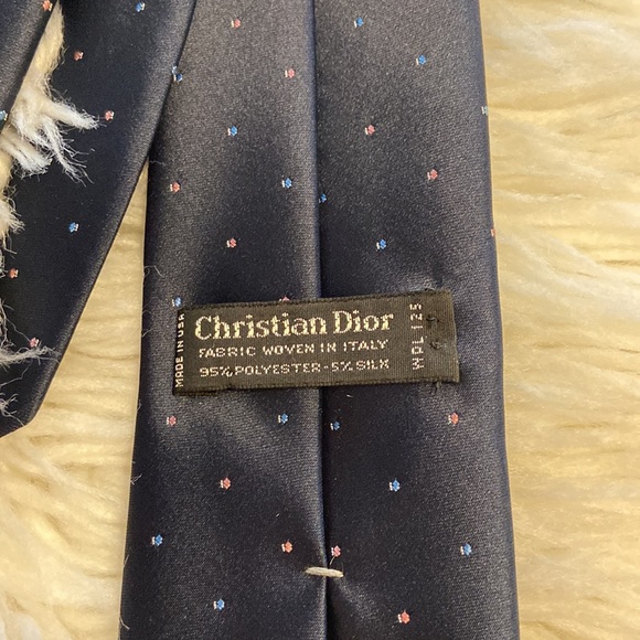 Christian Dior Man Tie navy blue color excellent condition - Picture 3 of 8